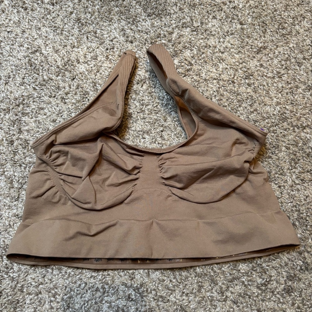 YITTY Brown Wireless Scoop Bralette